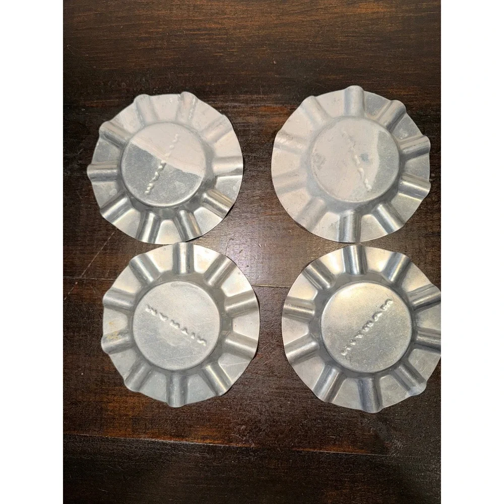 Vintage Martin Ashtrays Set of 4 Aluminum‎ Metal MCM Retro Ashtray Dish